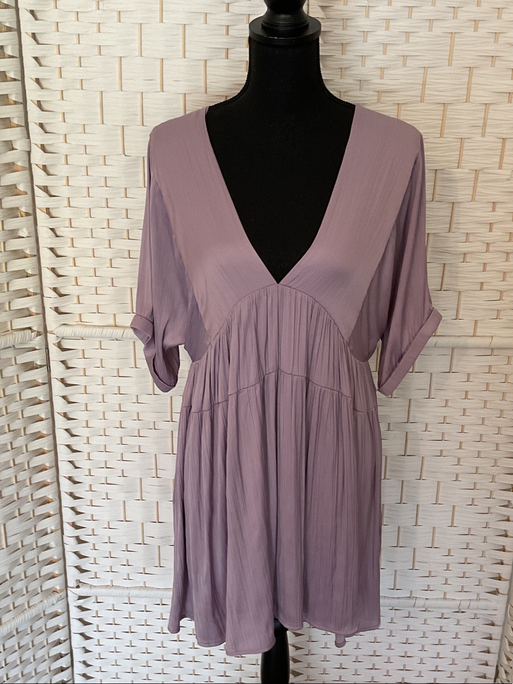 FREE PEOPLE Lavender beautiful swing mini dress/tunic